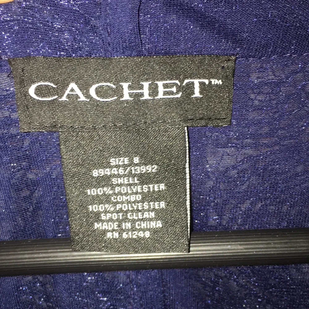 Cachet Blouse And Jacket Evening Wear Set Midnight Blue | Size 8